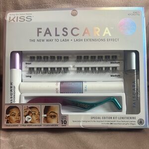 Kiss Falscara Lash Extension Kit with Black and White